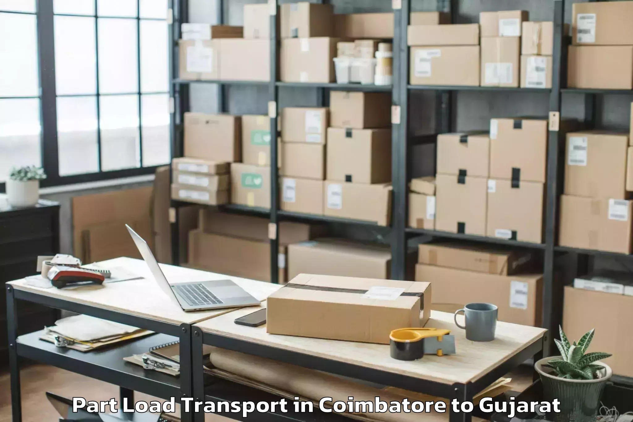 Easy Coimbatore to Naroda Part Load Transport Booking